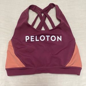 Size large, peloton, sports bra, with crisscross detailing on back